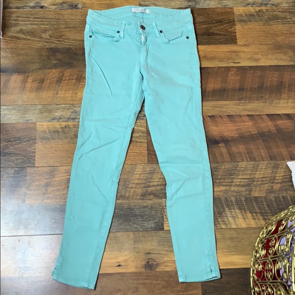 teal jeans